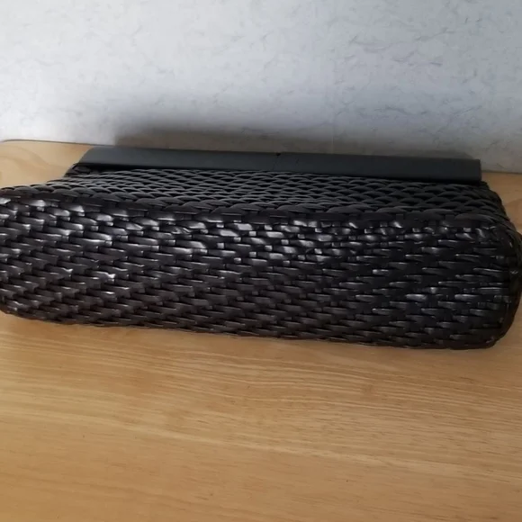 Leather Woven Clutch, Dust Bag & Mirror Set De Vecchi - Picture 4 of 8